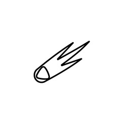 Simple black line comet drawing. © M FAIZAL