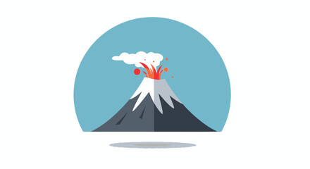 Volcano Eruption with Smoke and Lava. © heri