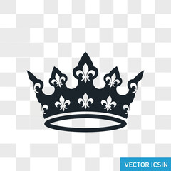 Black crown with fleur de lis. © prayogo