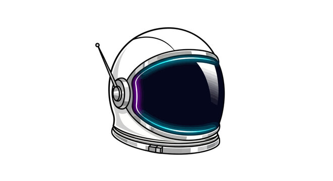 Astronaut helmet with antenna and visor.