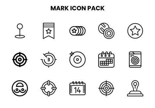 Mark Line Bundle Icons Pack