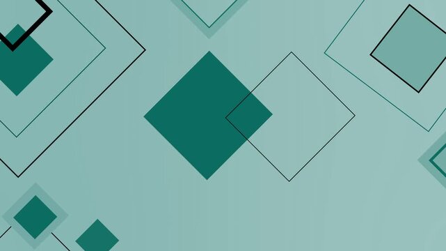 Overlapping geometric diamonds shape background animation