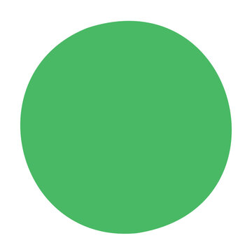 Bright green circle set against a clean white background with simplistic and modern style