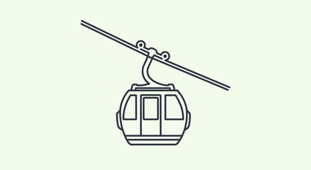 Cable Car Gondola Transportation Vehicle. © ahmad