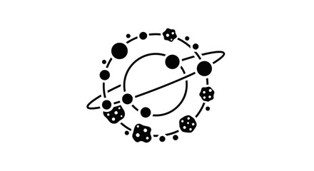 Solar system planets and moons. © kuncoro
