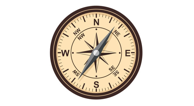 Vintage Style Navigation Compass Instrument.