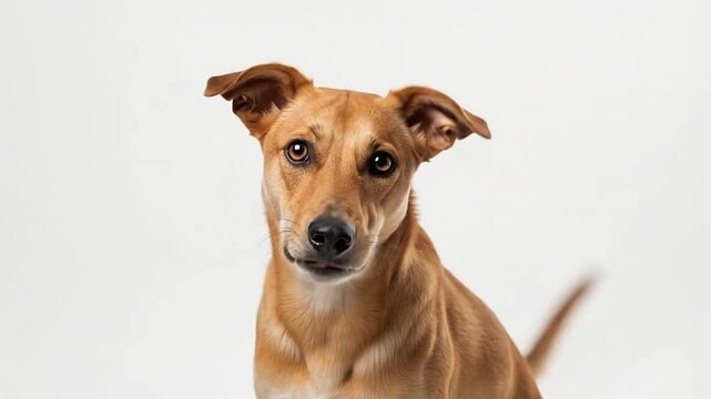A brown dog with floppy ears.