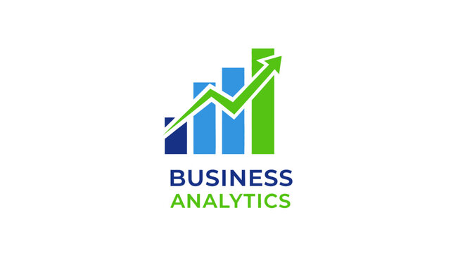 Business analytics graph logo design.