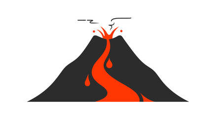 Volcano Eruption with Lava Flow. © alvin