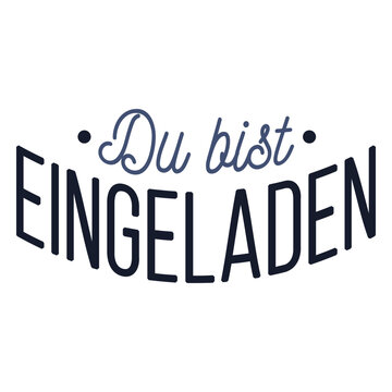 Du bist eingeladen lettering