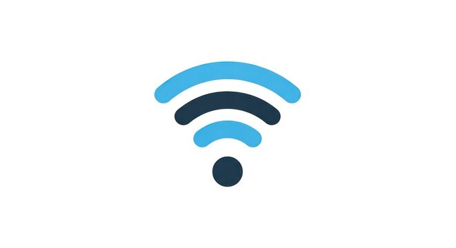 Wi-Fi signal icon on white background.