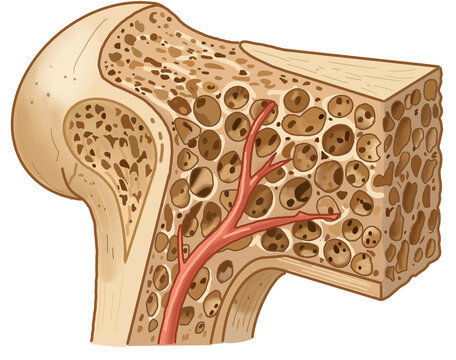 Spongy Bone (Cancellous Bone) Illustration