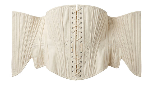 White vintage lace-up bodice corset