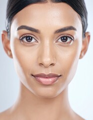 Obraz premium close up portrait of beautiful natural womans face