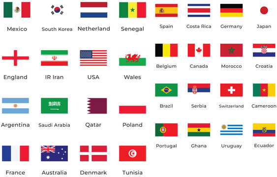 A flag sheet country flags in fifa teams