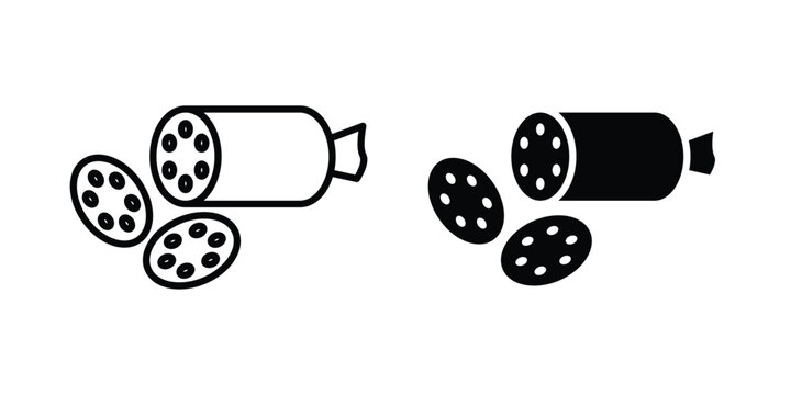 Sausage salami icon