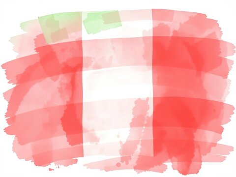 Red Watercolor Plaid Pattern Background