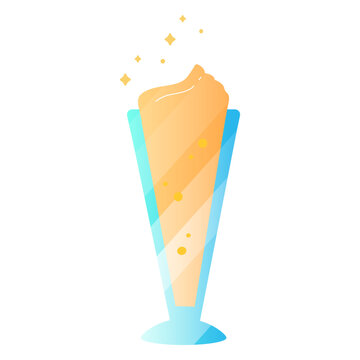 Straw slurpee illustration