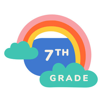 7th grade rainbow label