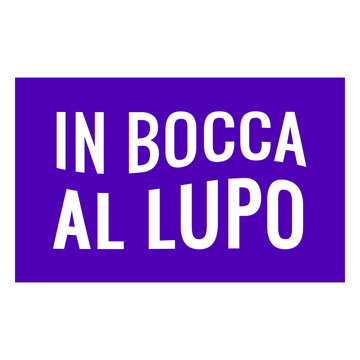 In bocca al lupo badge