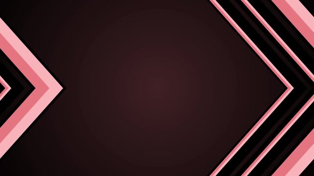 Dark background with layered chevron arrows pointing right minimalist geometric abstract design animation