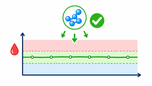 Scientific data analysis showing positive results with molecular visualization