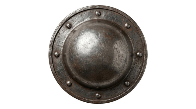Round metal buckler shield armor