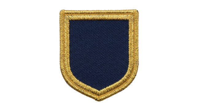Blank blue shield emblem patch