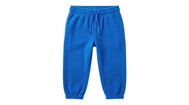 Blank blue sweatpants joggers clothing mockup