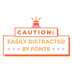 Naklejka premium Easily distracted graphic designer quote badge