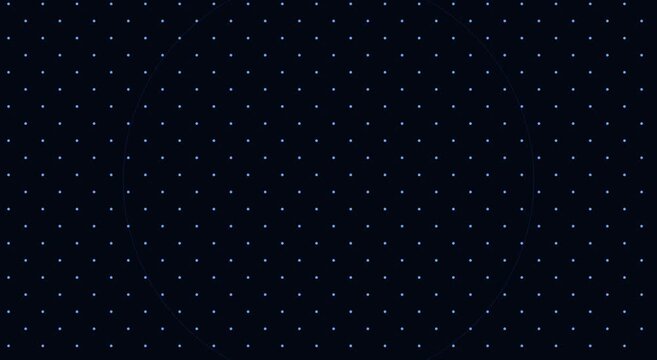 Minimalist digital grid animation background, with pulsing light, points and circular frame