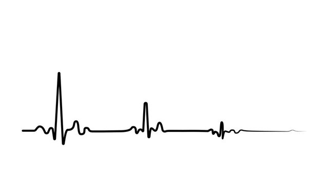 Damped Waveform Animation Set &ndash; Signal Fade Out Oscillation in Black Red Green Colors Set. White, green, blue, red on white background