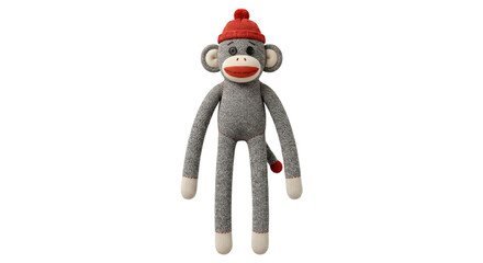 Standing handmade knit sock monkey toy © BTG