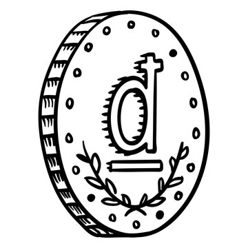 Business finances dong coin currency icon