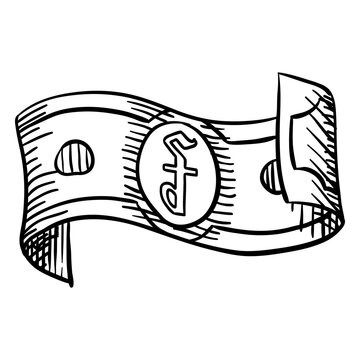 Business finances riel bill stroke icon