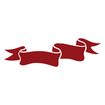 Ribbons cut out red
