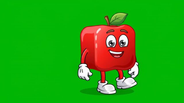 Red bell pepper character waving hello during a sunny day in a studio setting