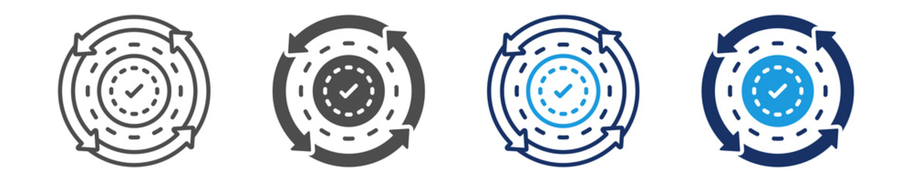 consistency icon set with multiple concept