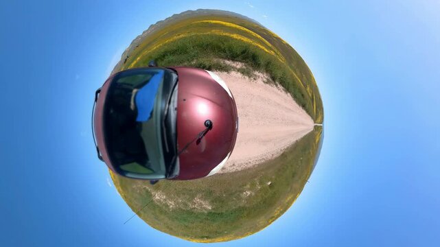 Carrizo Plain National Monument Super Bloom Tiny Planet Off Road 03 California USA