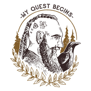 My quest begins viking handdrawn