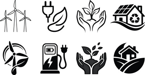 Set of black silhouette icons featuring musicians playing musical instruments and singing with microphones on a white background © MdAbdur