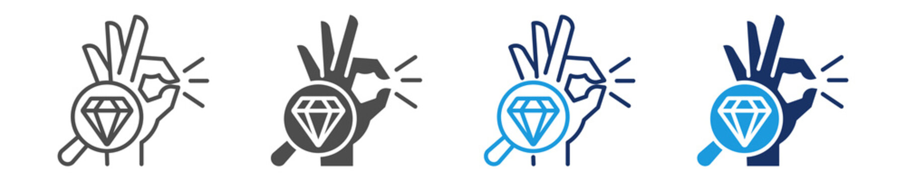 zero defect icon set with multiple concept