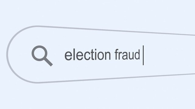 Searching Election Fraud on the Internet, Computer Screen Macro. 4k video animation