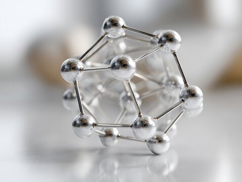 Understanding atomic structure with a clear representation of atoms and bonds in a pure white environment showcasing scientific principles