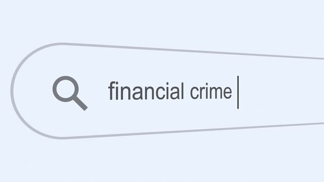 Searching Financial Crime on the Internet, Computer Screen Macro. 4k video animation