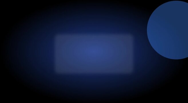 Abstract blue motion animation background, with floating geometric, shapes and soft glow