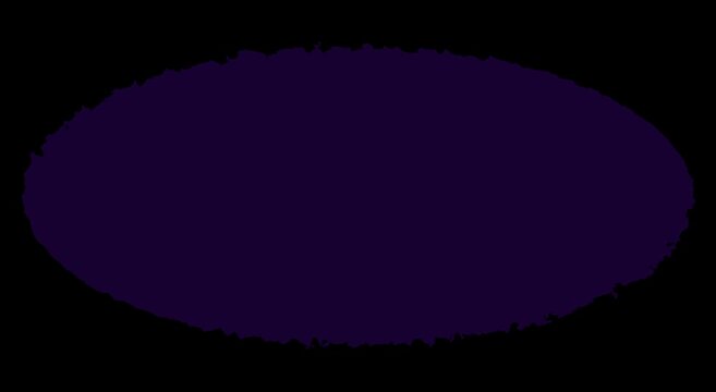 Abstract dark purple ellipse shape with rough edge texture motion animation background