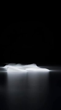 Abstract Light Beams Reflecting on Dark Surface Creating Minimalist Mood in Photography