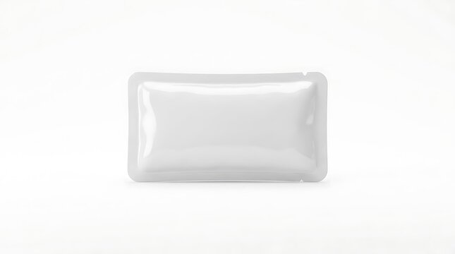 Blank White Sachet Packet Ready for Branding and Product Placement