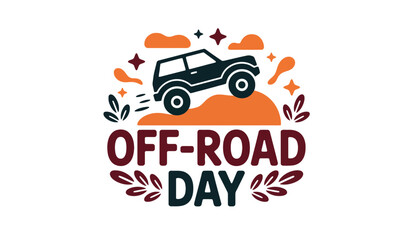 Fototapeta premium Exciting off-road adventure celebrating off-road day with a rugged vehicle climbing a hill